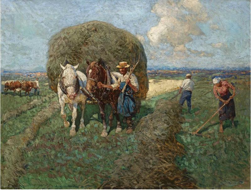Franz Roubaud The hay card China oil painting art